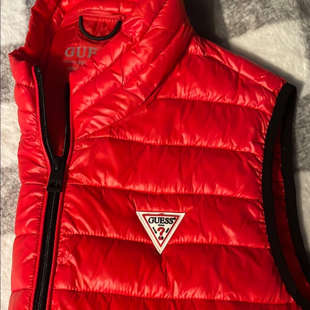 Guess Red Puffer Vest